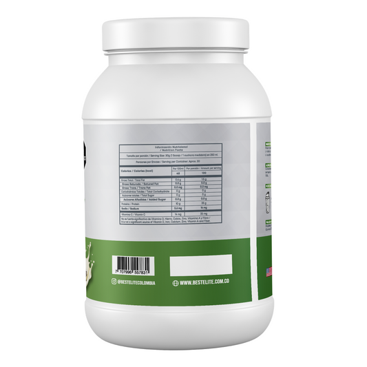Vegan Pea Protein (908 grs) 2 Libras Gourmet Vanilla - Best Elite
