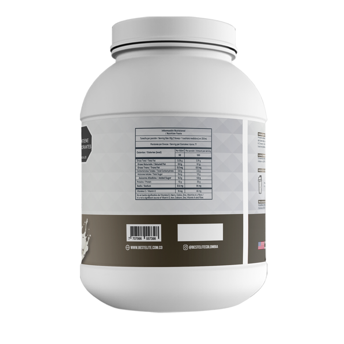 Whey Total (2.270 grs) 5 libras Cookies & Cream - BEST ELITE