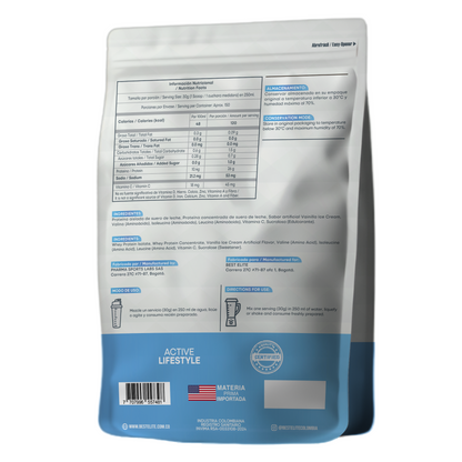 Whey Total (4.540 grs) 10 libras Vanilla Ice Cream - BEST ELITE