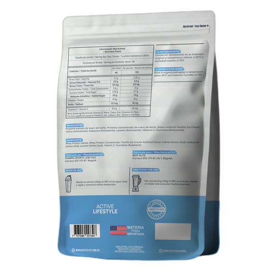 Whey Total (4.540 grs) 10 libras Vanilla Ice Cream - BEST ELITE