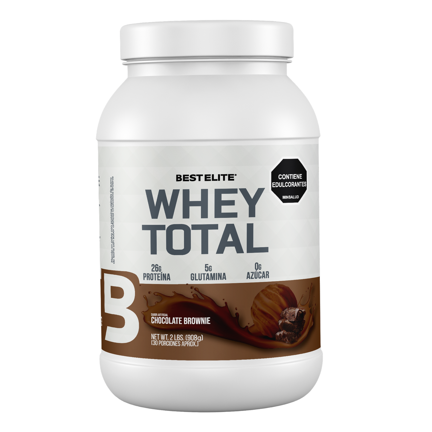 Whey Total (908 grs) 2 libras Chocolate Brownie - BEST ELITE