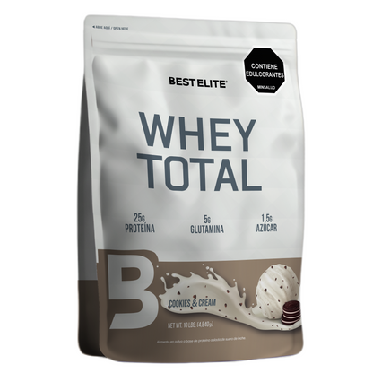 Whey Total (4.540 grs) 10 libras Cookies & Cream - BEST ELITE