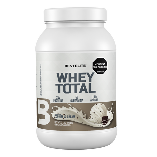Whey Total (908 grs) 2 libras Cookies & Cream - BEST ELITE