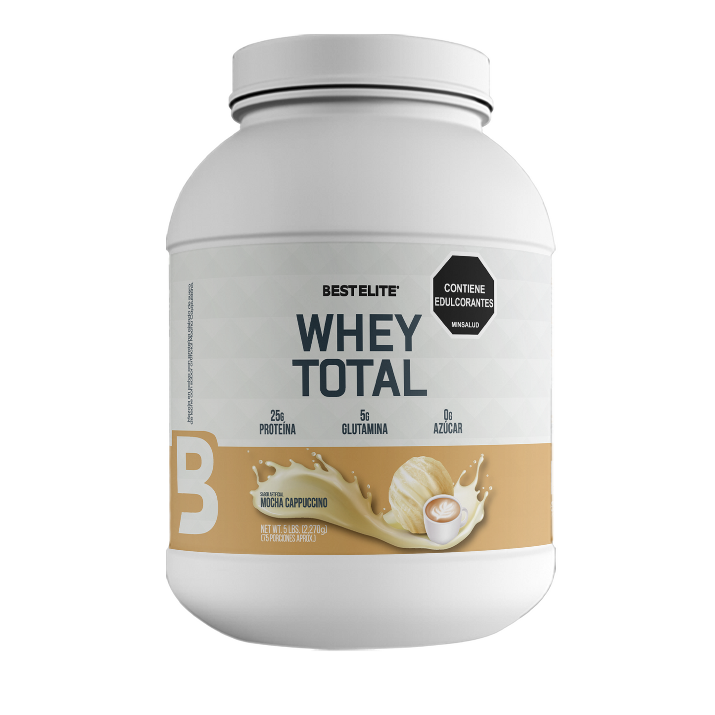 Whey Total (2.270 grs) 5 libras Mocha Cappuccino - BEST ELITE