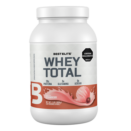 Whey Total (908 grs) 2 libras Strawberry - BEST ELITE